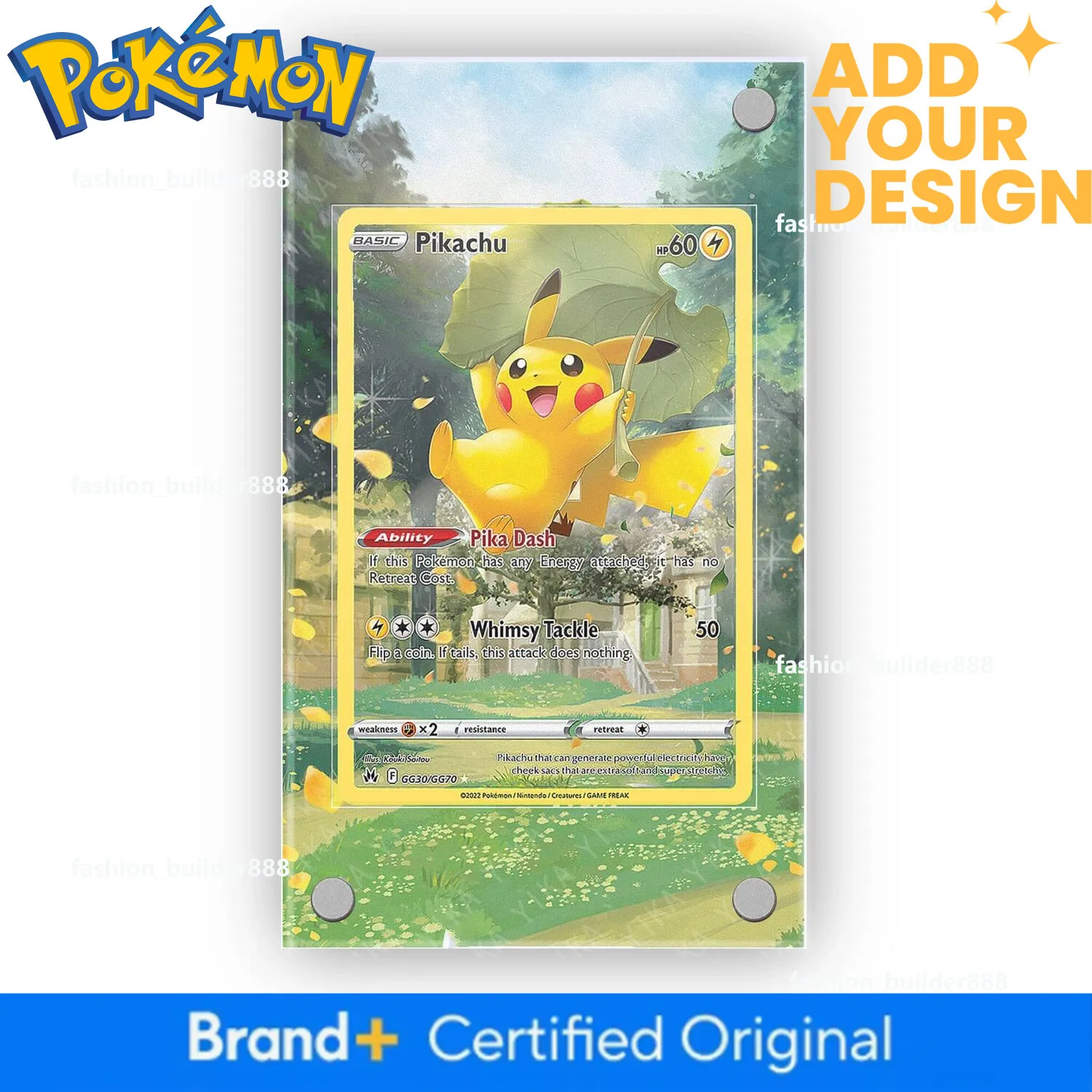 japanese pokemon card bricks Chi-Yu ex 085/071 SR Clay BurstSnow Hazard Pokemon Greninja Acrylic Brick Like