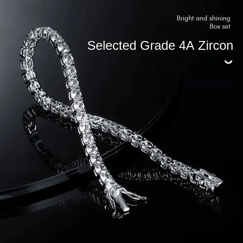 Luxury Tennis Bracelet With Full Diamond 925 Silver Plated Finish_voghion.com