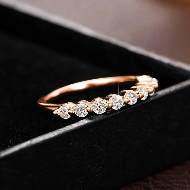 Minimalist Thin Cubic Zirconia Ring For Women Stackable Jewelry_voghion.com