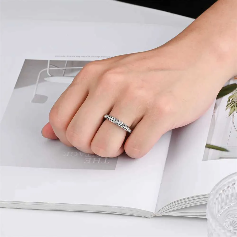 Anti stress fidget spinner ring med cubic zirconia stenar_voghion.com
