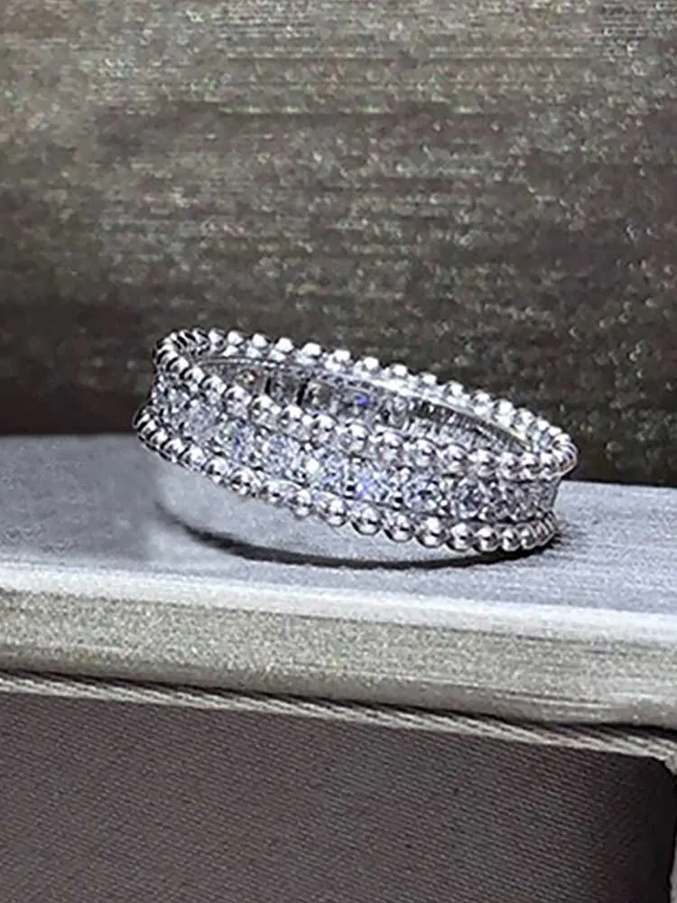 925 Sterling Silver Simple Classic Gorgeous Round Zircon Ring For Women Engagement Wedding Luxury High Quality Fine_voghion.com