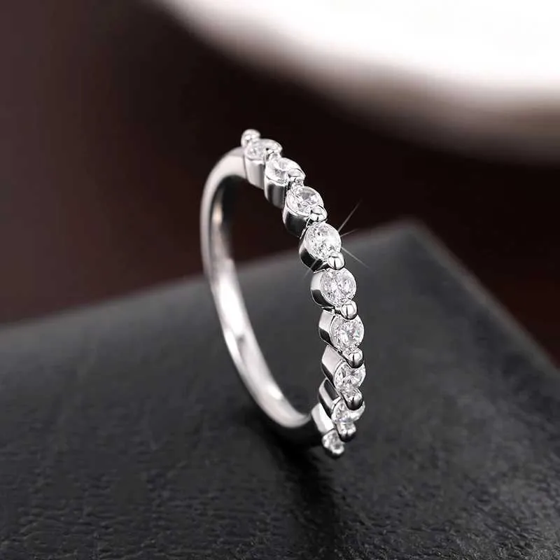 Huitan Dazzling Cubic Zirconia Women Minimalist Thin Rings Hot Sale Stackable Accessories 3 Metal Colors Trendy Jewelry_voghion.com