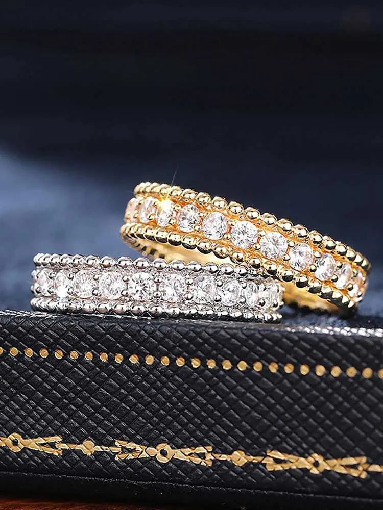 925 Sterling Silver Simple Classic Gorgeous Round Zircon Ring For Women Engagement Wedding Luxury High Quality Fine_voghion.com