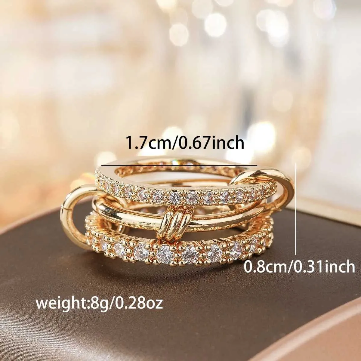 A Three Stacked Ring Made Of Copper Fading Anti Stress Anxiety Relieving Suitable For Boys And Girls J260411_voghion.com