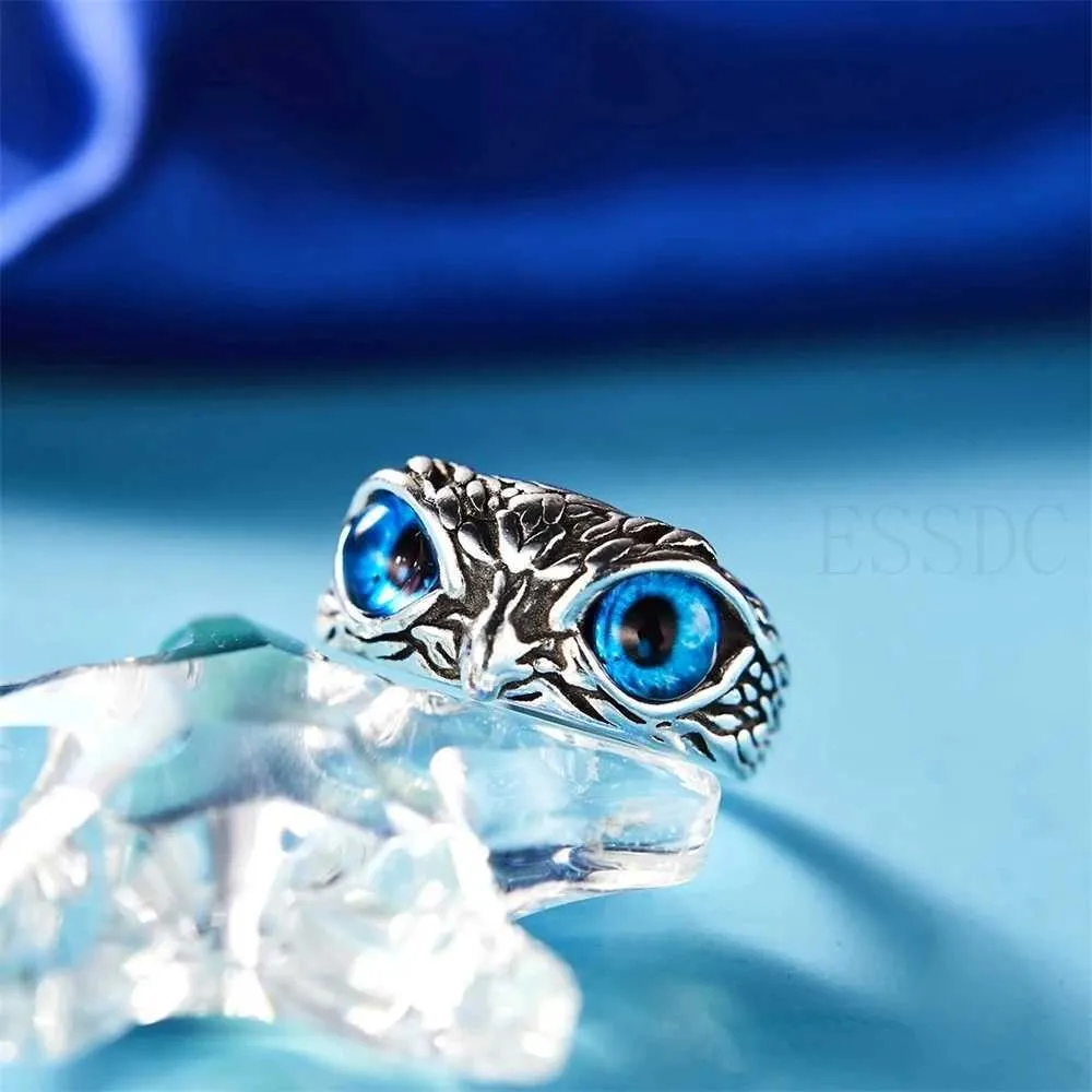 Rare Vintage Owl Carved Tibet Silver Ring For Men Cute Animals Youth Gothic Adjustable Fashion Women Jewelry Accessories_voghion.com