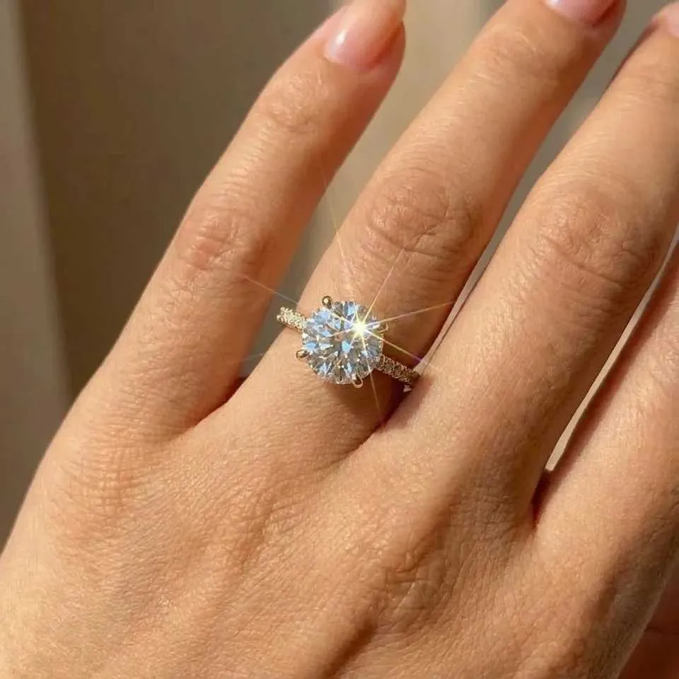 925 Sterling Silver Gorgeous Shiny Zircon Round Rings For Women Anniversary Marry Luxury High Quality Fine Jewelry Gift_voghion.com