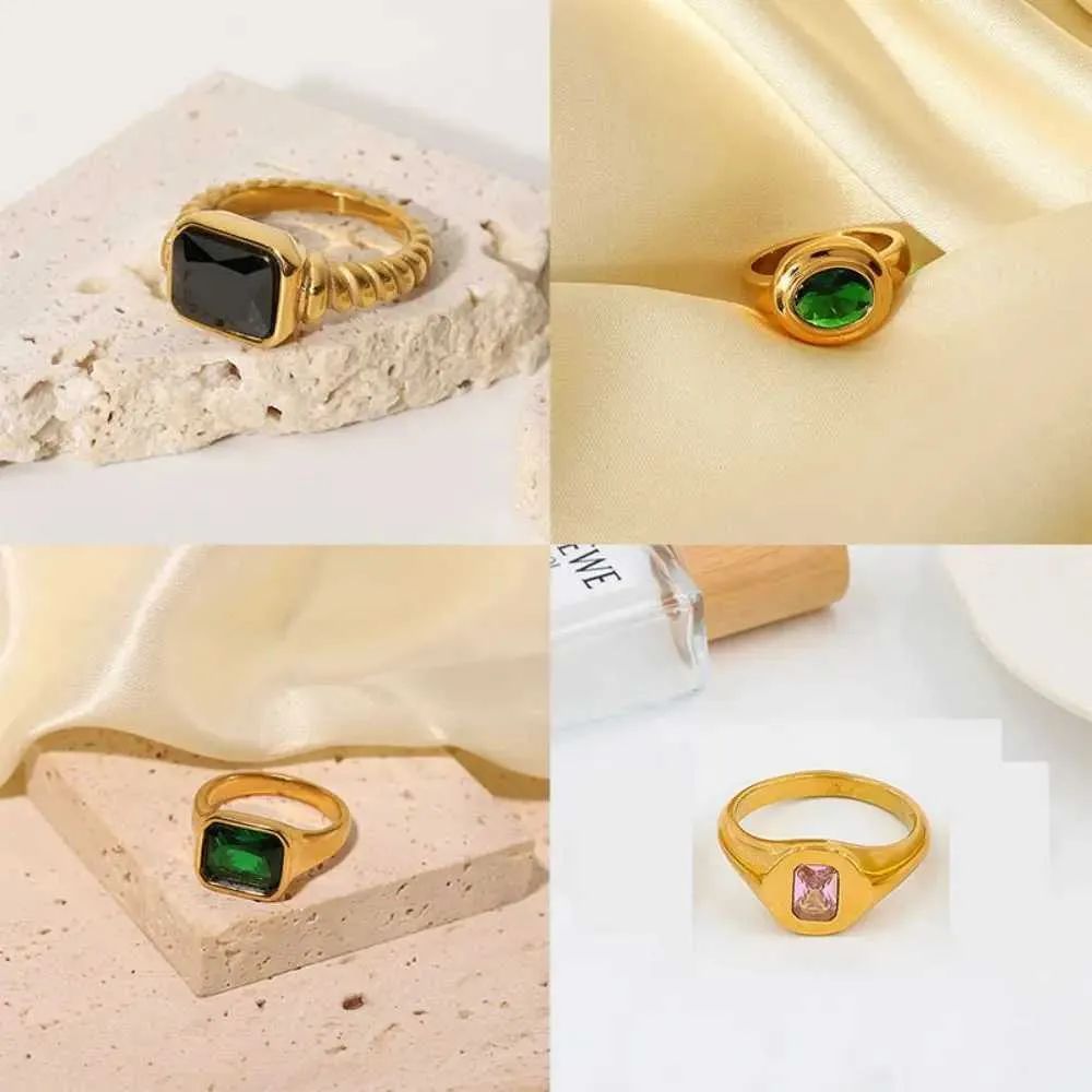 Wasserdichter Edelstahl-Herzring für Damen, farbecht, stilvoller Metallring, schlichter neuer Schmuck, Großhandel, Dropshipping_voghion.com