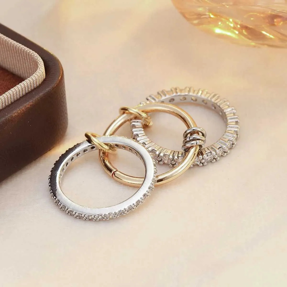 A Three Stacked Ring Made Of Copper Fading Anti Stress Anxiety Relieving Suitable For Boys And Girls J260411_voghion.com