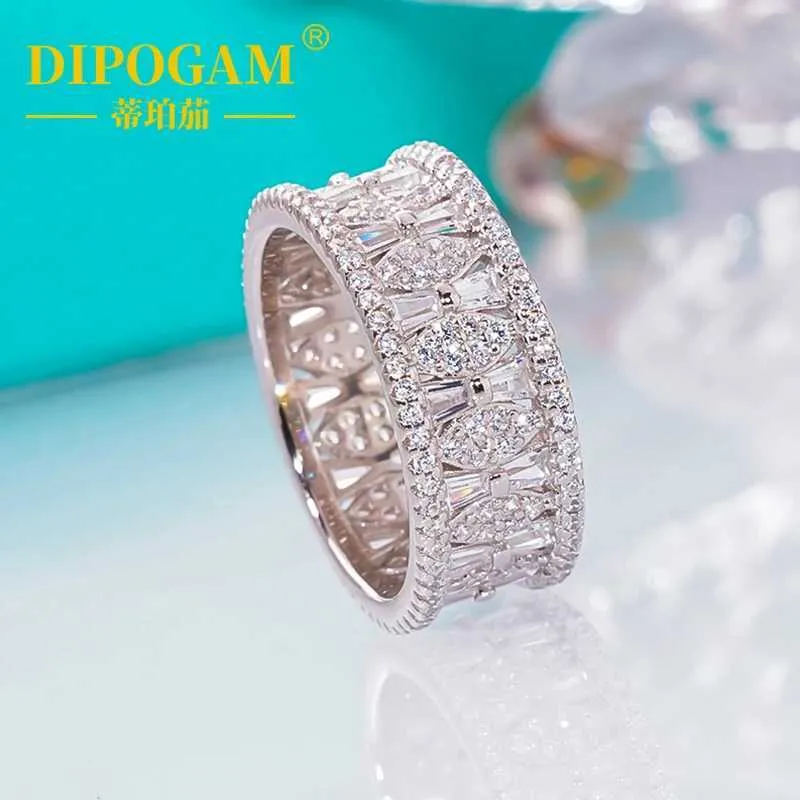 Platinierte Moissanit Designer Partnerringe Luxus Set_voghion.com