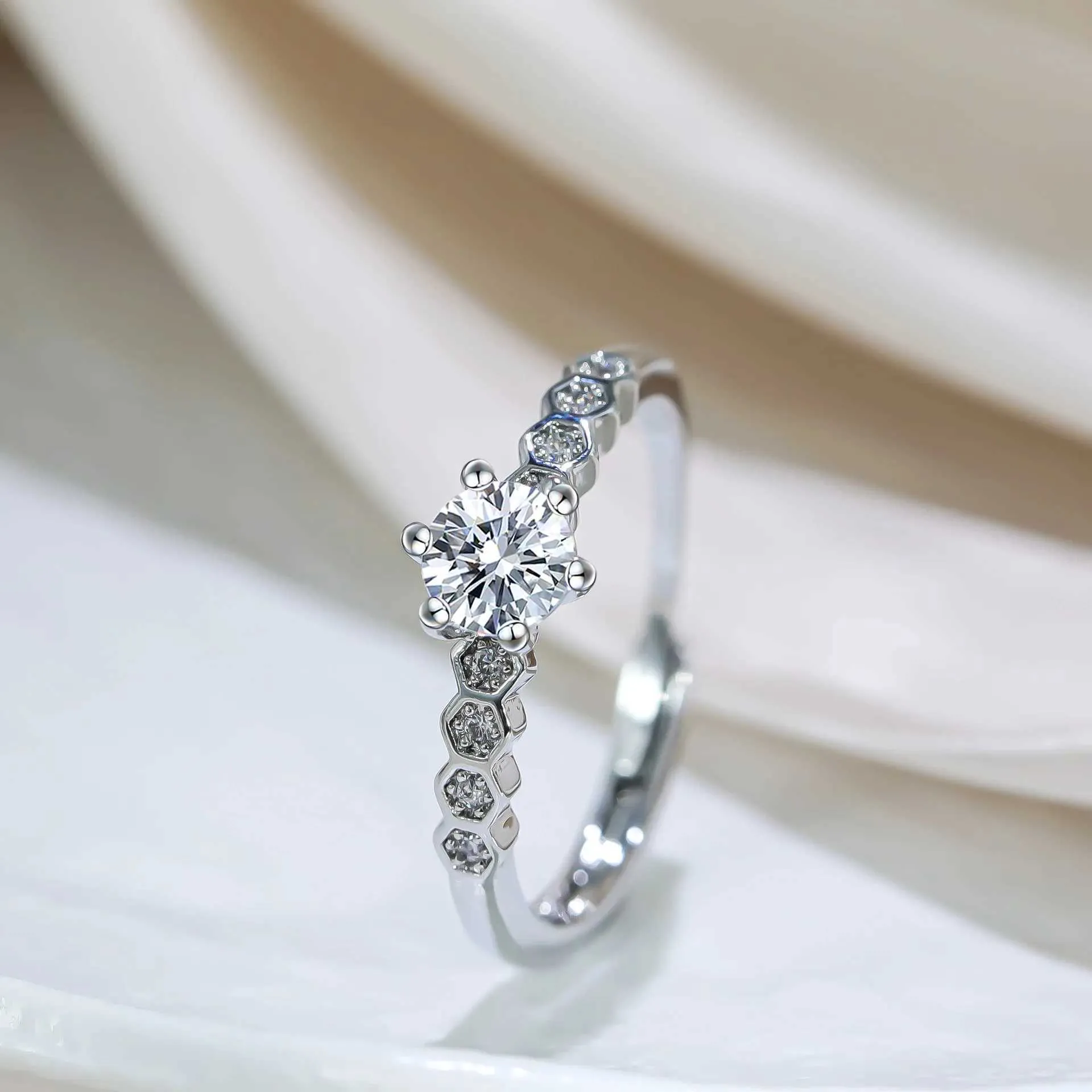 925er Sterlingsilberringe, glänzende Klassiker, 5A Zirkonia für Damen, Verlobungs- und Hochzeitsschmuck, modischer Luxus, Geschenk, hochwertig_voghion.com