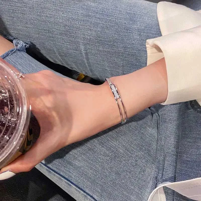 Pulsera de plata de ley 925 con dije de circonita, estilo sencillo, personalidad, para mujer, regalo de fiesta para amigas, joyería exquisita_voghion.com