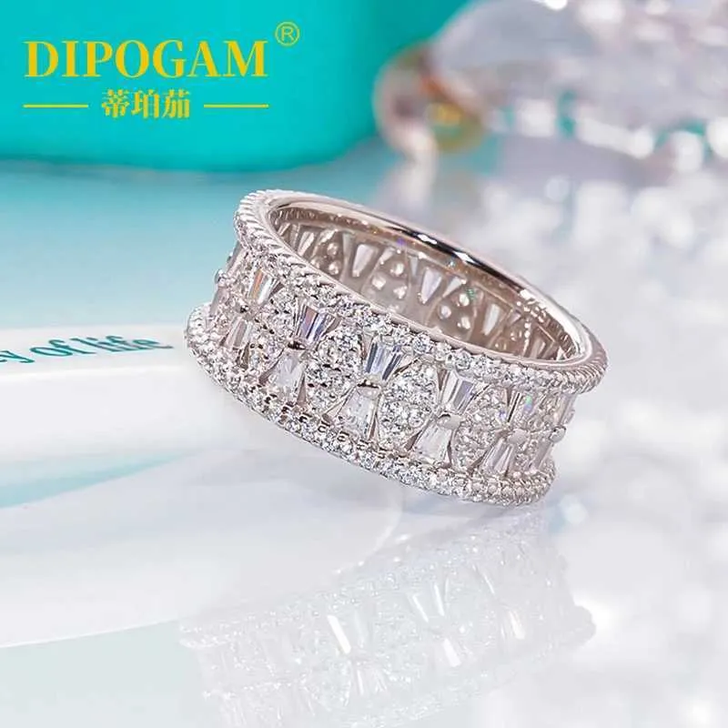 Platinierte Moissanit Designer Partnerringe Luxus Set_voghion.com