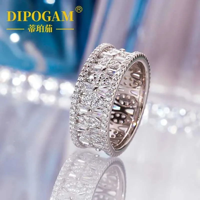 Platinierte Moissanit Designer Partnerringe Luxus Set_voghion.com