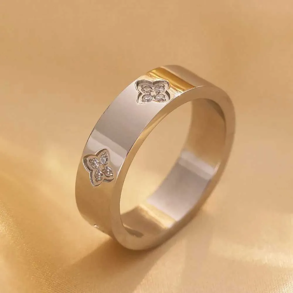 Crystal Star Ring Gold Plated Titanium Steel Waterproof Jewelry_voghion.com