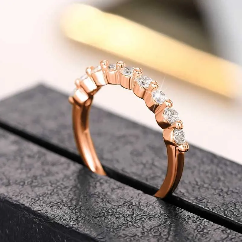 Minimalist Thin Cubic Zirconia Ring For Women Stackable Jewelry_voghion.com