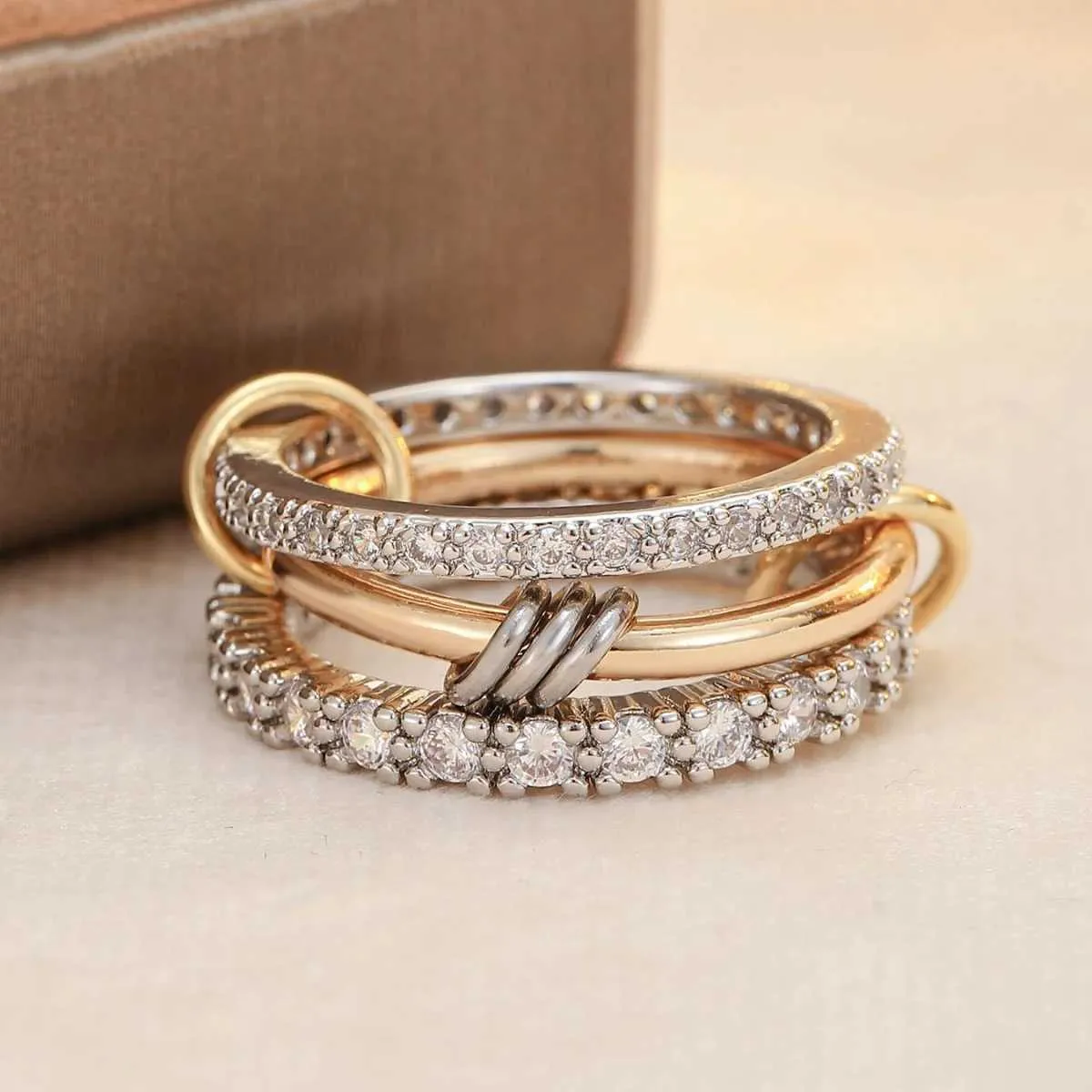 A Three Stacked Ring Made Of Copper Fading Anti Stress Anxiety Relieving Suitable For Boys And Girls J260411_voghion.com