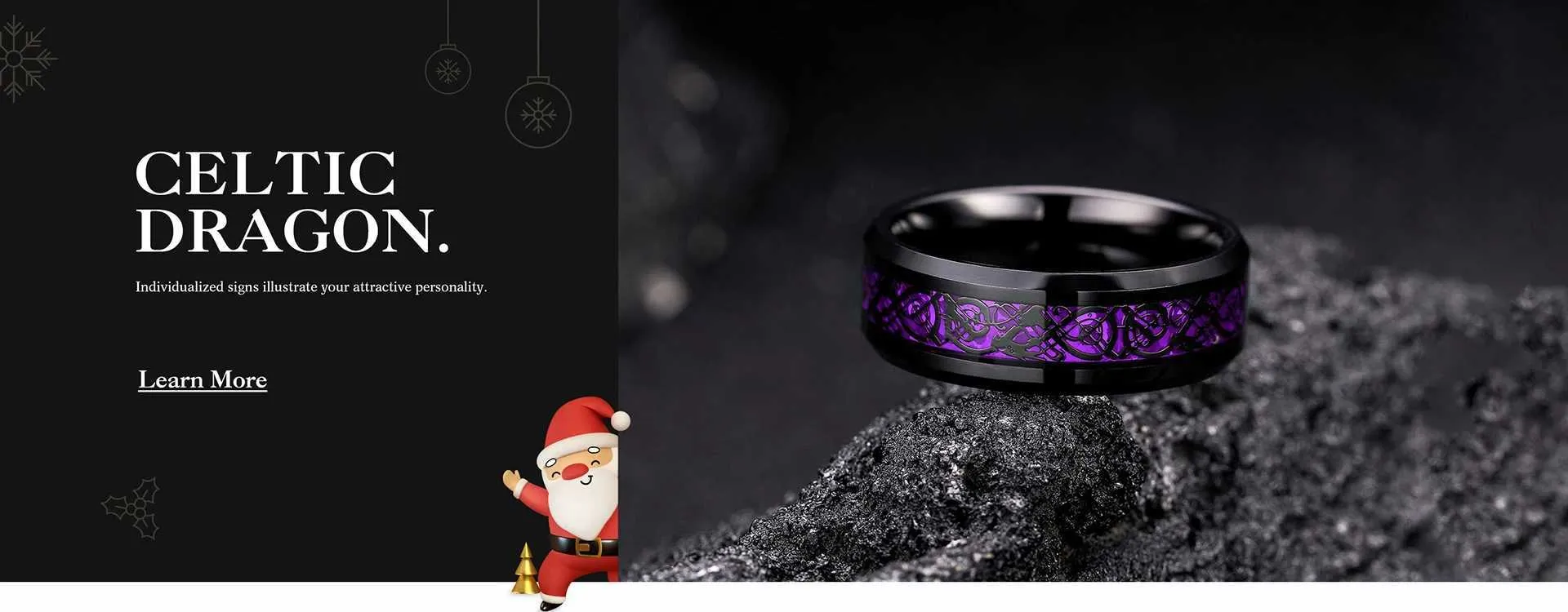 Edle Designer Ringe Aus Edelstahl Mit Keltischem Drachen-design_voghion.com