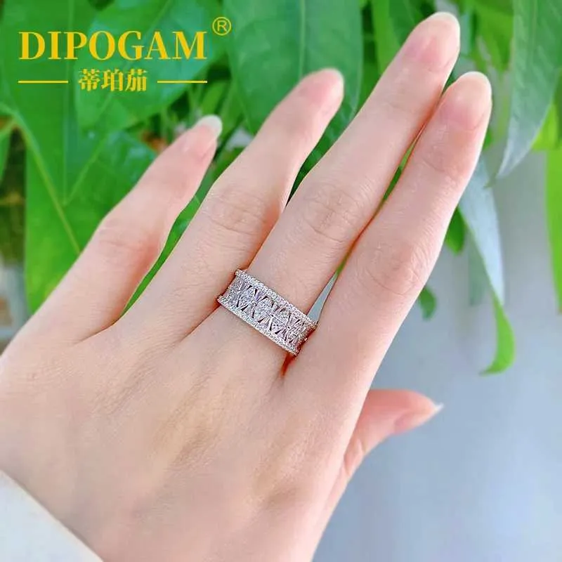 Platinierte Moissanit Designer Partnerringe Luxus Set_voghion.com