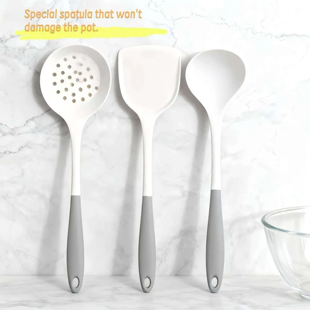 Food Grade Silicone Non Stick Kitchen Spoon Spatula... 