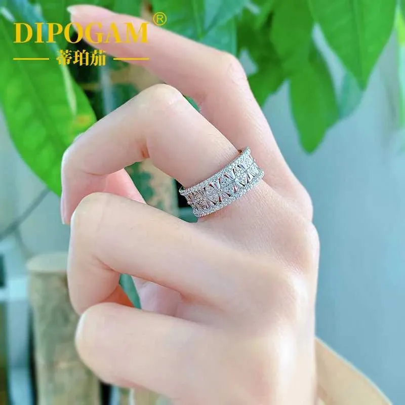 Platinierte Moissanit Designer Partnerringe Luxus Set_voghion.com