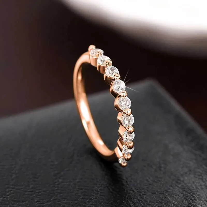 Minimalist Thin Cubic Zirconia Ring For Women Stackable Jewelry_voghion.com