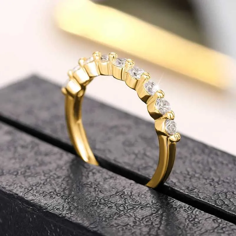 Minimalist Thin Cubic Zirconia Ring For Women Stackable Jewelry_voghion.com