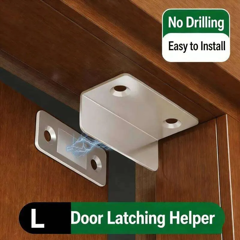 2-Pack Magnetic Door Catch – Invisible Strong Adhesion, Drill-Free Mount, Seamless Release For Cabinets, Wardrobes & Sliding Doors
