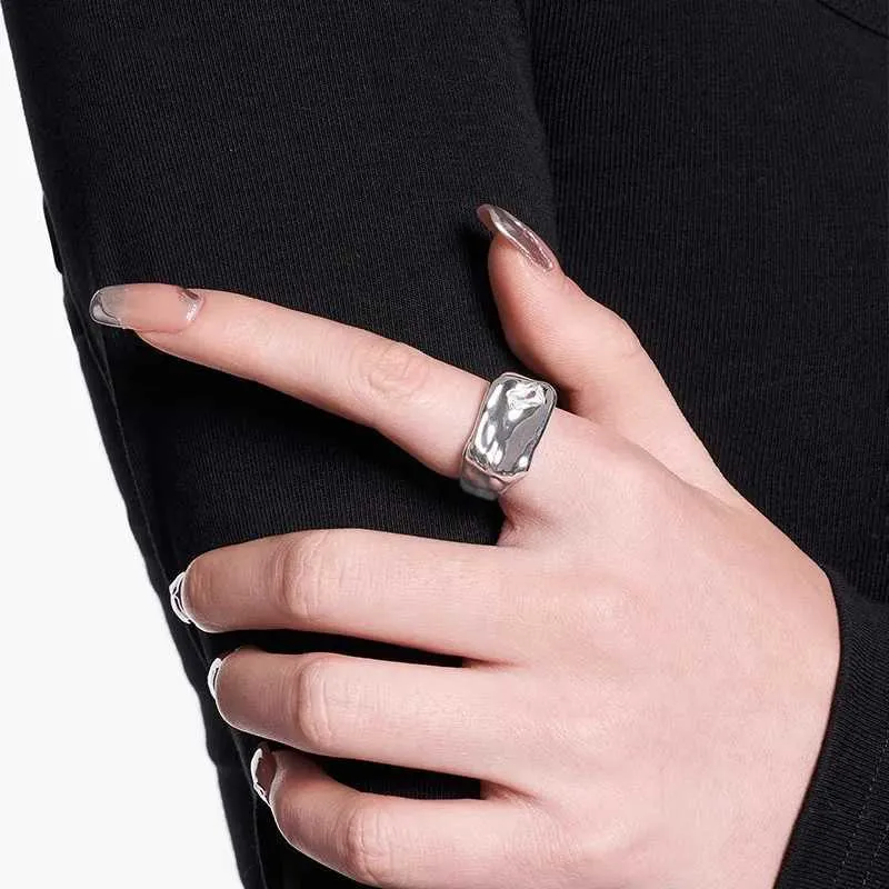 925 Sterling Silver Geometric Open Ring With Clear Cz For Women_voghion.com