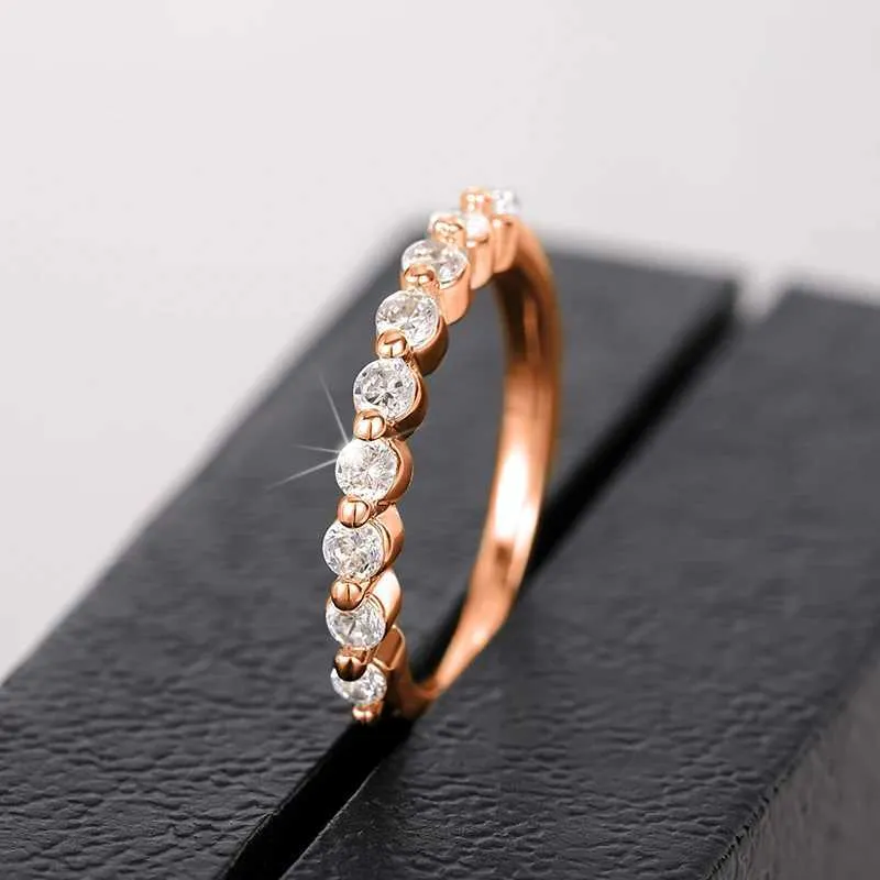 Minimalist Thin Cubic Zirconia Ring For Women Stackable Jewelry_voghion.com