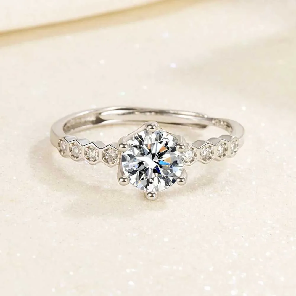 925er Sterlingsilberringe, glänzende Klassiker, 5A Zirkonia für Damen, Verlobungs- und Hochzeitsschmuck, modischer Luxus, Geschenk, hochwertig_voghion.com