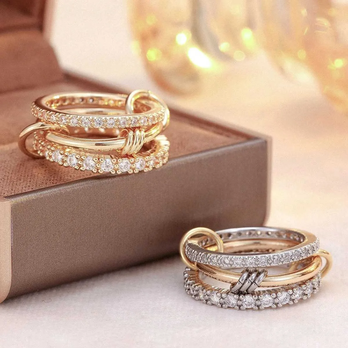 A Three Stacked Ring Made Of Copper Fading Anti Stress Anxiety Relieving Suitable For Boys And Girls J260411_voghion.com