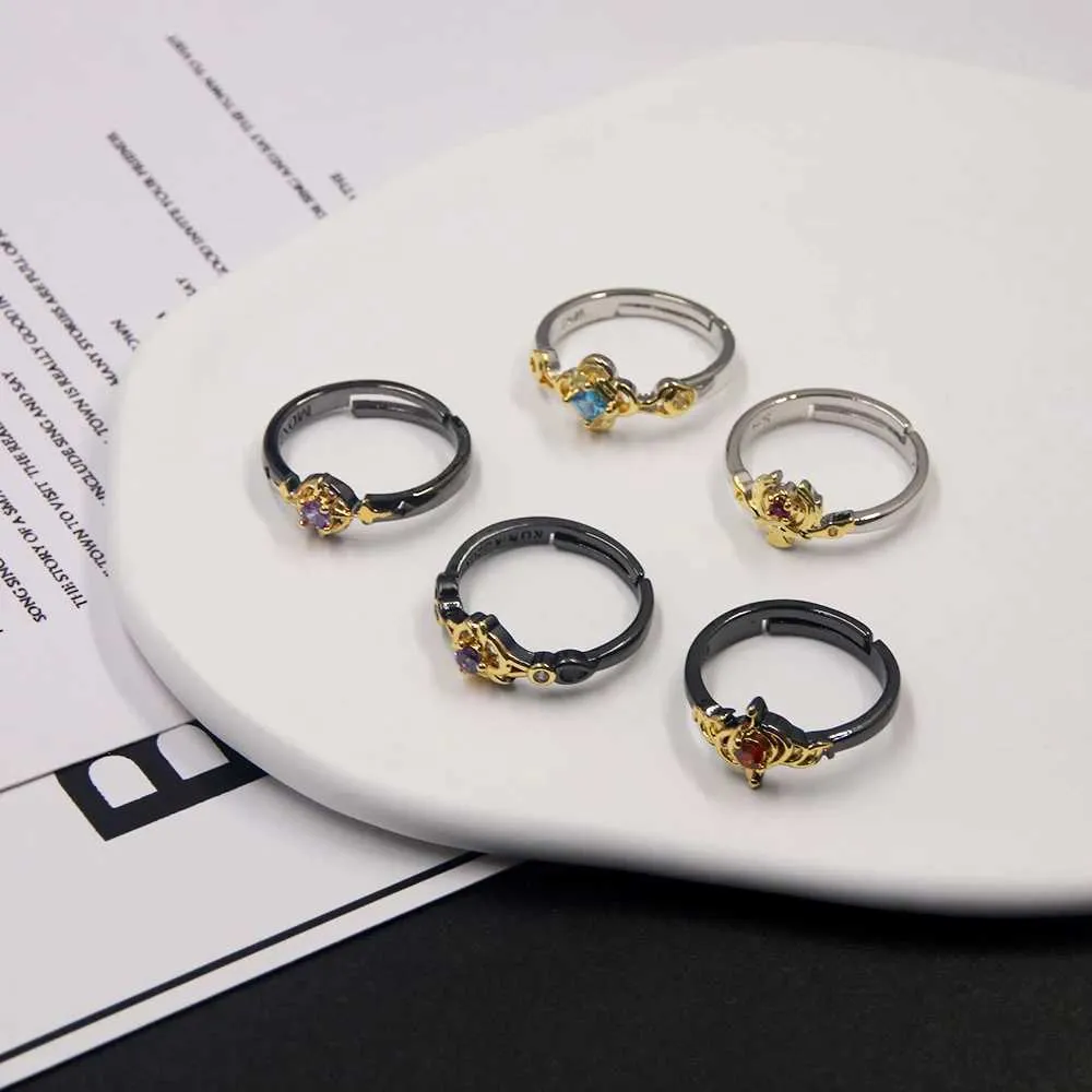 Genshin Impact cosplay van Diluc, Albedo en Ganyu Xiao, verstelbare ringen voor mannen, open ringen voor vrouwen, sieraden_voghion.com