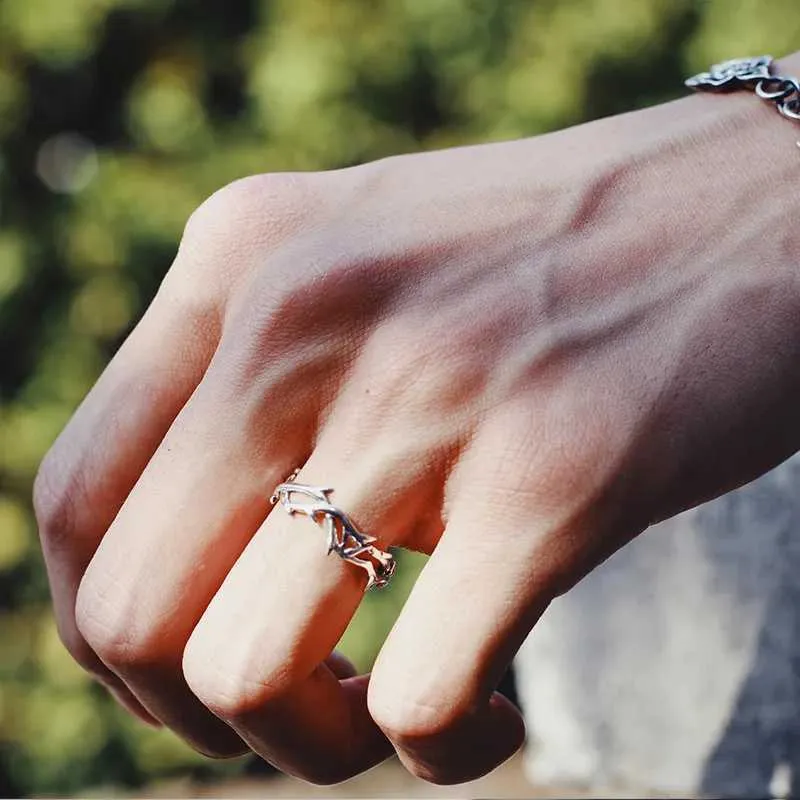 Vintage tak & doorn designer ring voor dames en heren cadeau_voghion.com