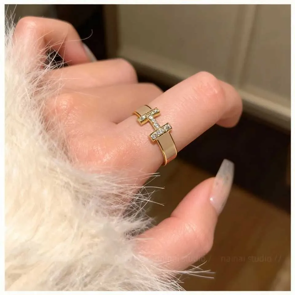 Minimalist French Initial H Enamel Zircon Adjustable Ring For Women_voghion.com
