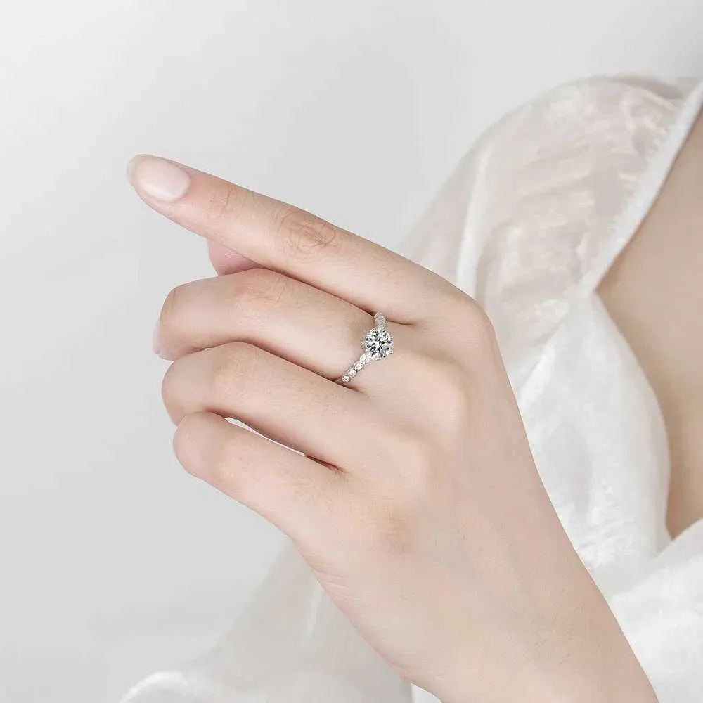 925er Sterlingsilberringe, glänzende Klassiker, 5A Zirkonia für Damen, Verlobungs- und Hochzeitsschmuck, modischer Luxus, Geschenk, hochwertig_voghion.com