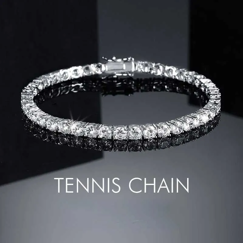 Luxury Tennis Bracelet With Full Diamond 925 Silver Plated Finish_voghion.com
