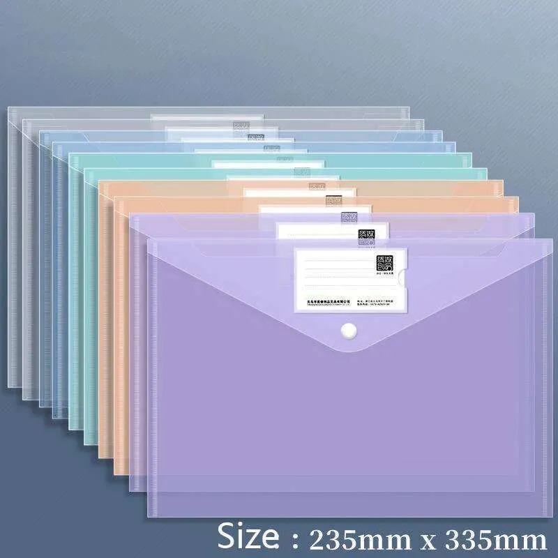 Wholesale 10 Pack Clear A4 Plastic A4 Paper Envelope With Snap Closure ...