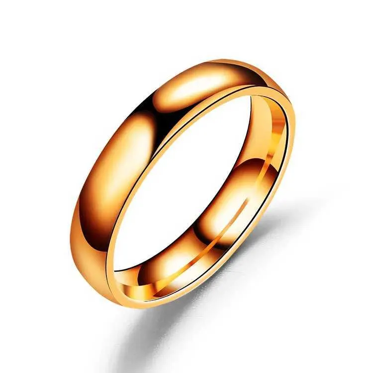 Minimalist 6mm Titanium Ring High Polish Wedding Band For Couples_voghion.com