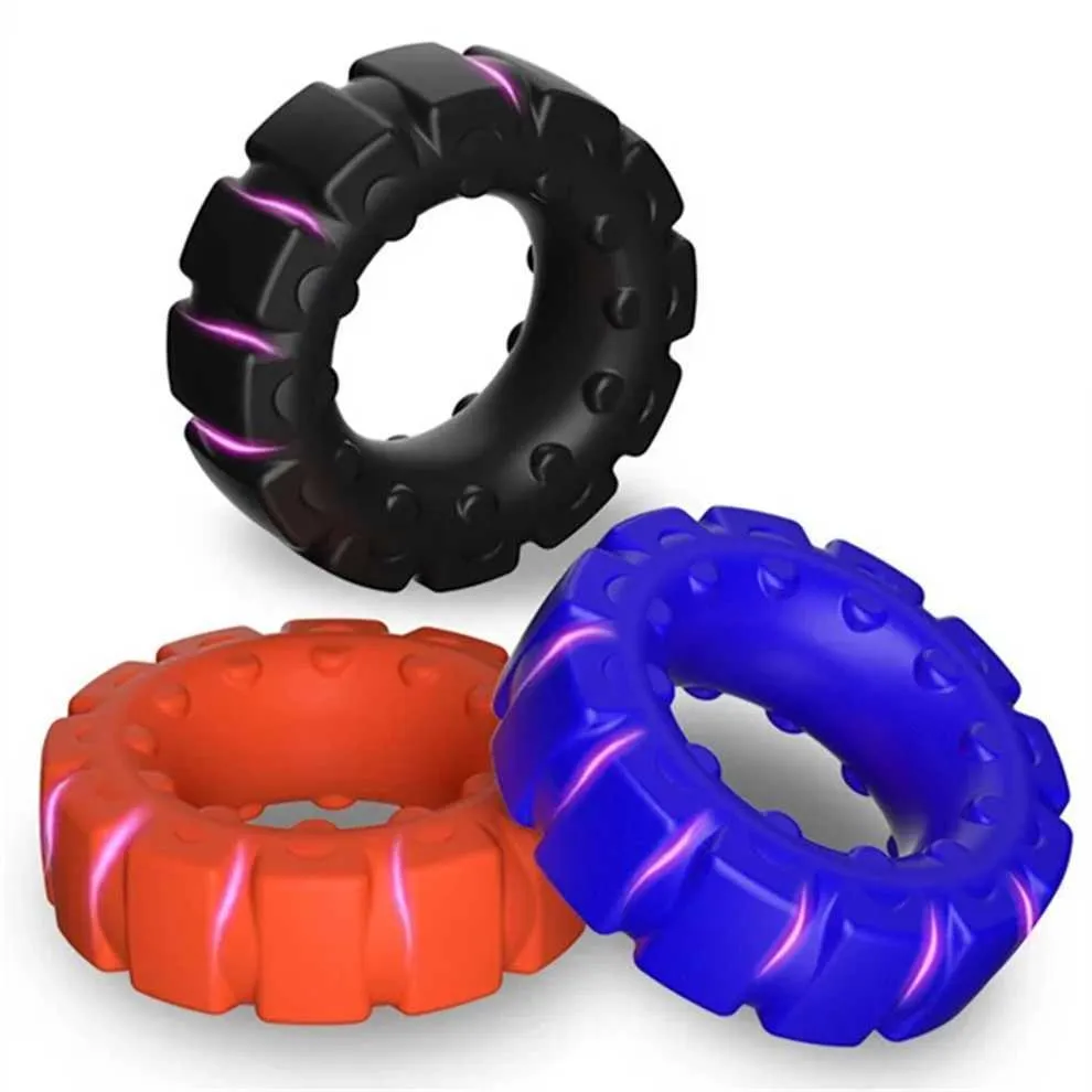 Tyre Silicone Cock Penis Rings Scrotum Restraint Male Delay Ejaculation ...