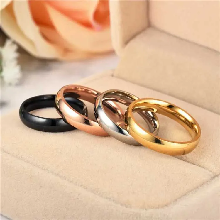 Minimalist 6mm Titanium Ring High Polish Wedding Band For Couples_voghion.com