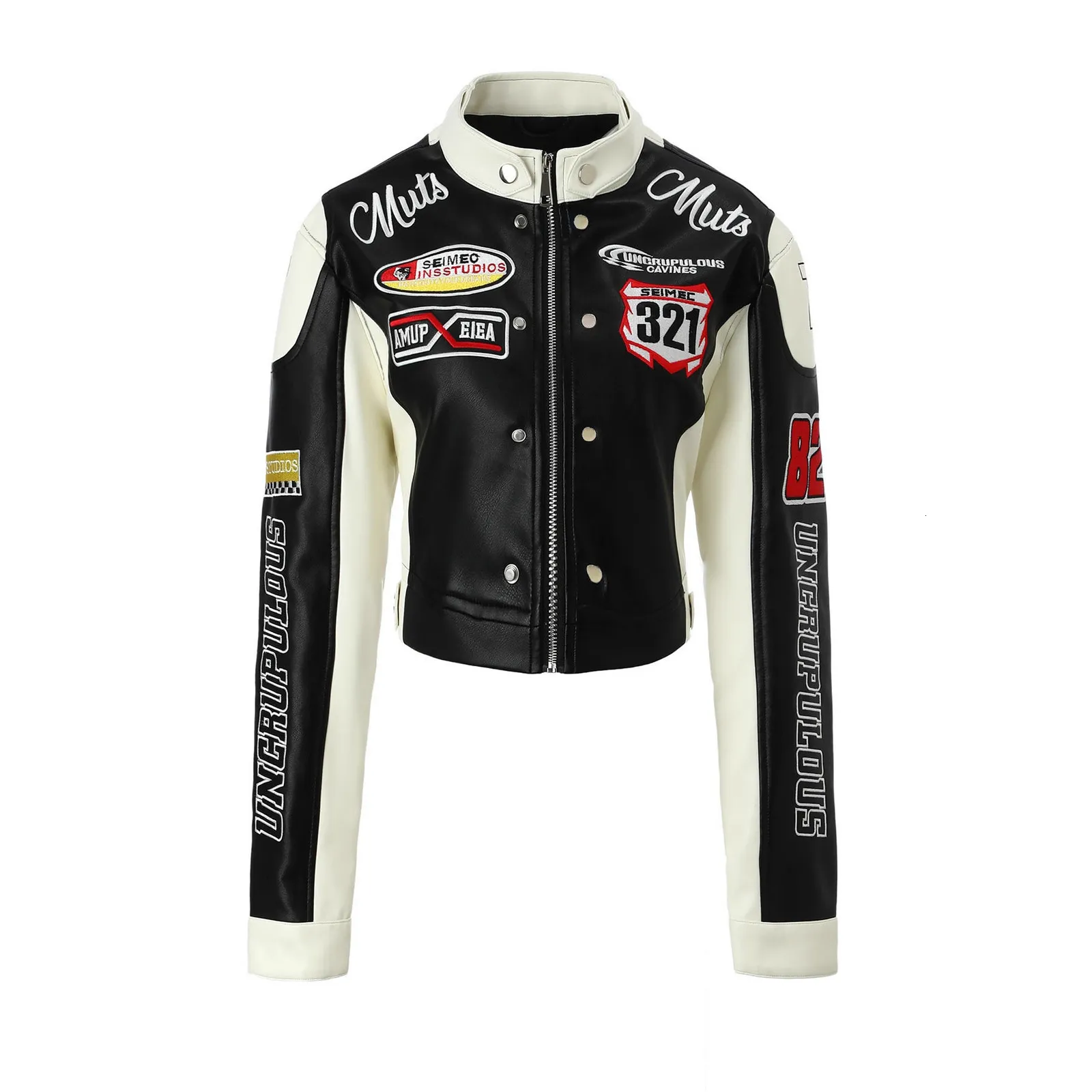 American Retro Embroidered PU Leather Motorcycle From Zara04