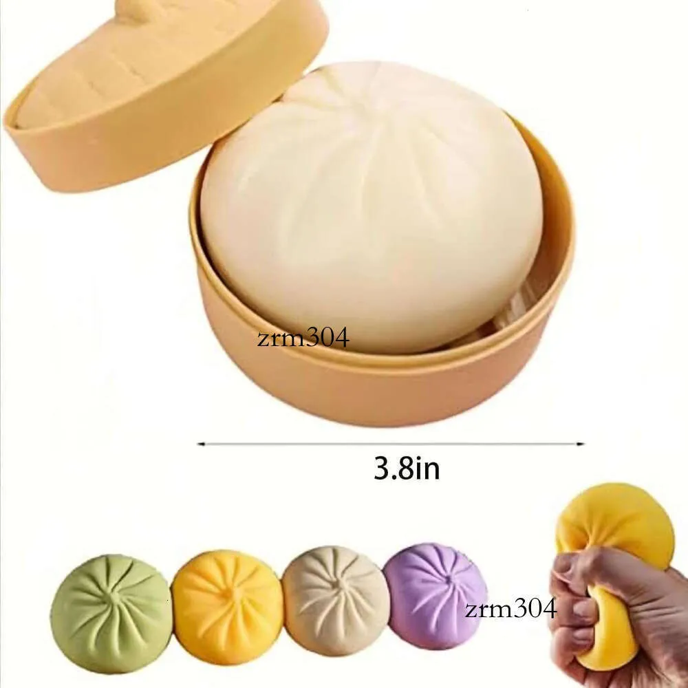 Juguete Antiestrés Dumpling Squishy Gigante De 8 Cm | Pelota De Silicona Suave Con Forma De Baozi | Regalo Divertido Para Niños Y Adultos