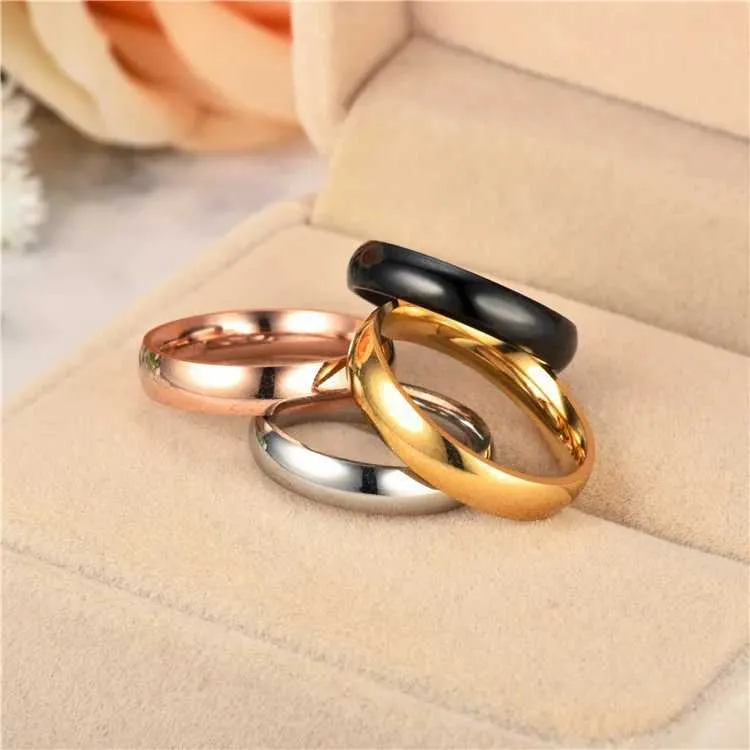 Minimalist 6mm Titanium Ring High Polish Wedding Band For Couples_voghion.com
