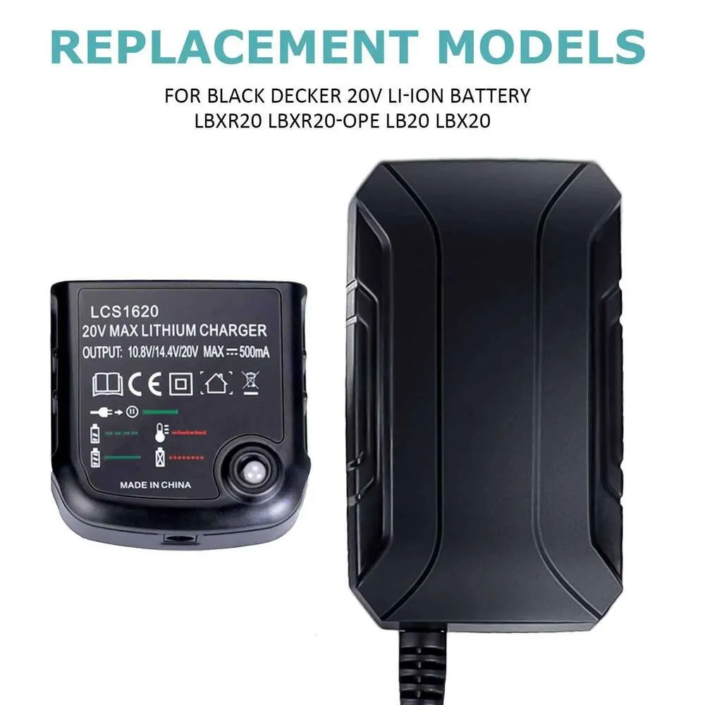Decker Battery Lbxr20 Battery Charger For Black Decker Li-ion Battery Charger 12V 20V Serise LBXR20 LB20  LBX20 LBX4020 Electric Drill Screwdriver Tool Battery