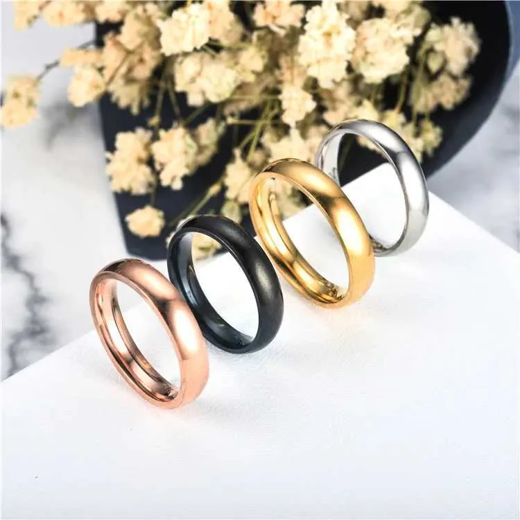 Minimalist 6mm Titanium Ring High Polish Wedding Band For Couples_voghion.com