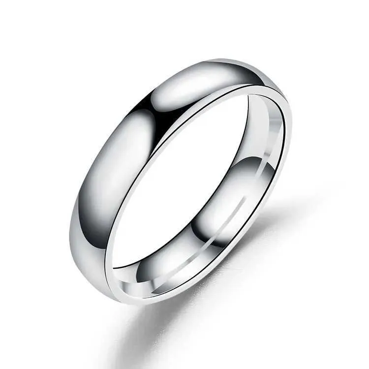 Minimalist 6mm Titanium Ring High Polish Wedding Band For Couples_voghion.com