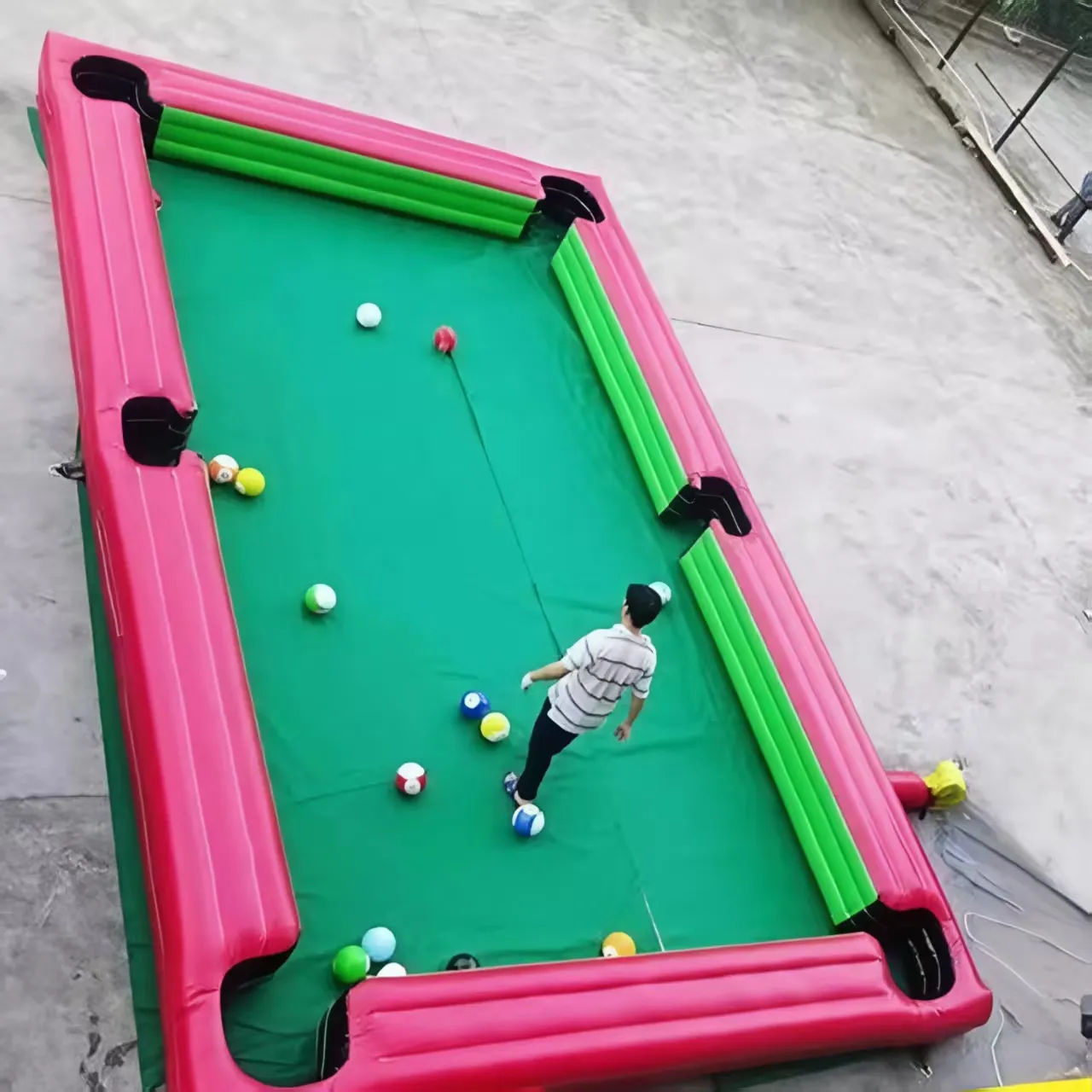 Set De 16 Balles De Billard-football Gonflables – En Cuir PU Pour Jardins, Pelouses Et Soirées En Plein Air