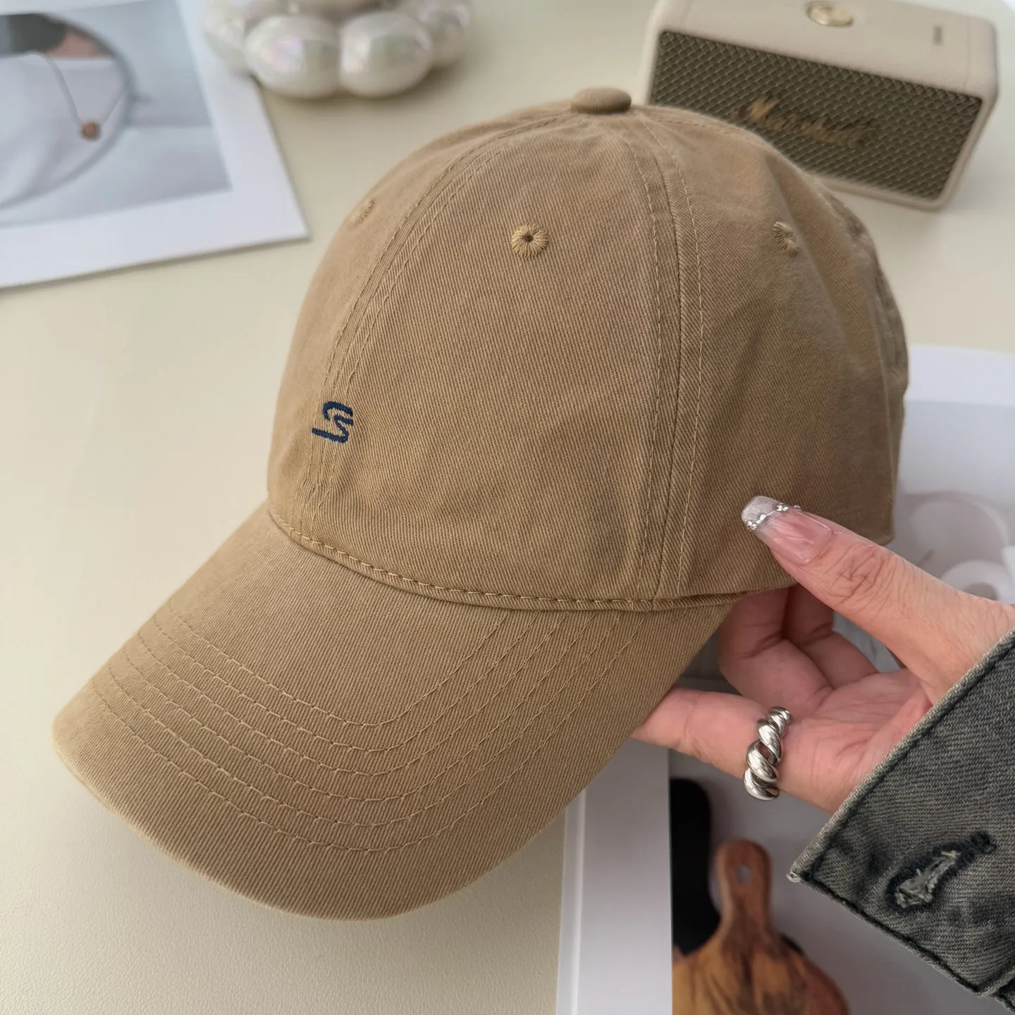 2026 Retro Washed Small Logo Embroidered Baseball For Men And Women Soft Cotton Adjustable Duckbill Cap_voghion.com