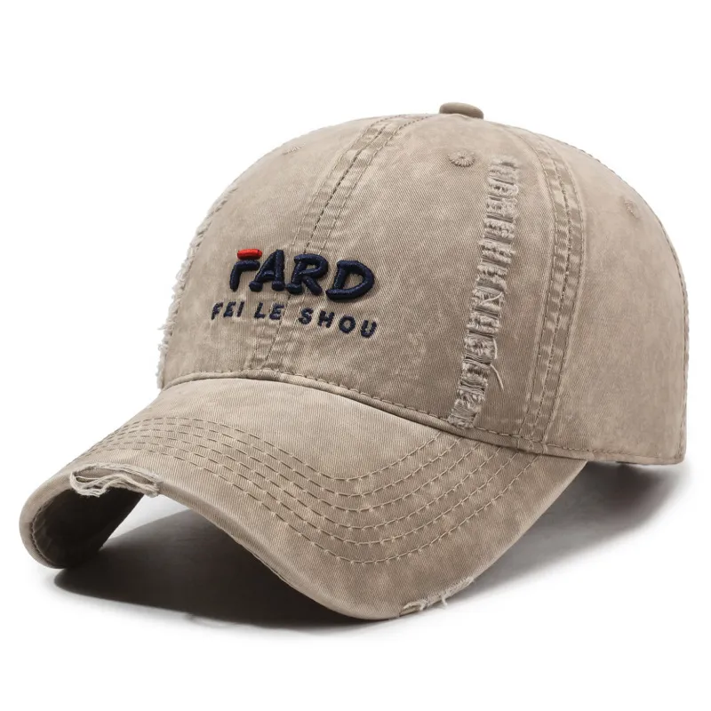 2026 Embroidered Baseball Men And Women Washed Cotton Adjustable Duck Tongue Hat With Tassel Details Suitable For Daily_voghion.com