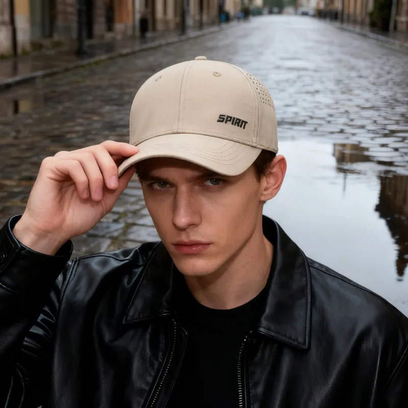 Free Shipping 2026 Embroidered Quick Drying Men's Baseball Women's Perforated Breathable Adjustable Duckbill Cap_voghion.com